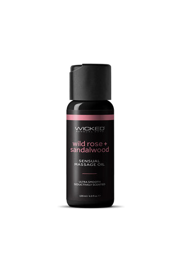 Wicked Sensual Care - Sensual Massage Oil - Wild Rose & Sandalwood - 4oz - Stag Shop