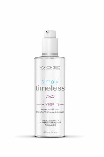 Wicked Sensual Care - Simply Timeless - Hybrid + DHEA Lubricant - 4oz - Stag Shop
