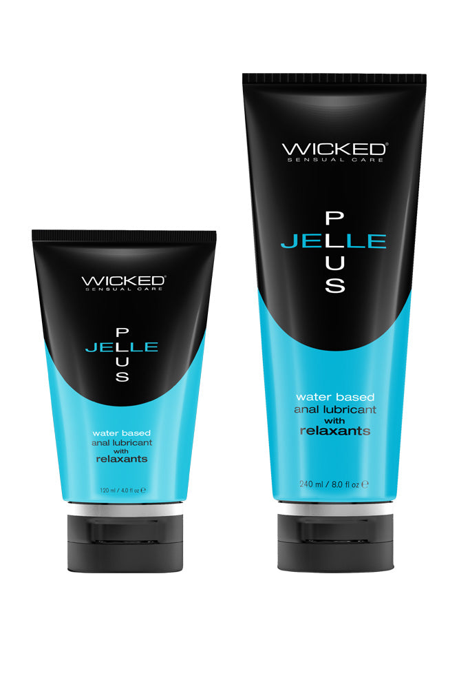 Wicked Sensual Care - Jelle Plus Water Baded Anal Lubricant with Relaxants - Various Sizes - Stag Shop