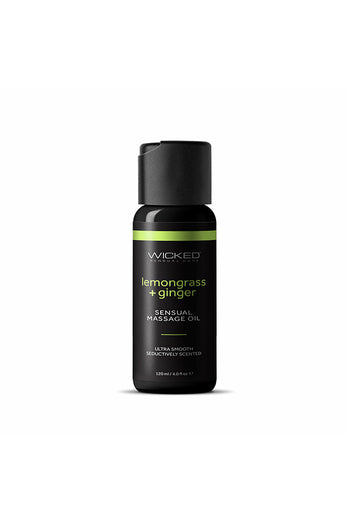 Wicked Sensual Care - Sensual Massage Oil - Lemongrass & Ginger - 4oz - Stag Shop