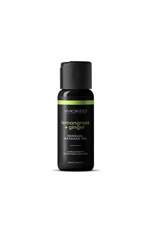 Wicked Sensual Care - Sensual Massage Oil - Lemongrass & Ginger - 4oz - Stag Shop