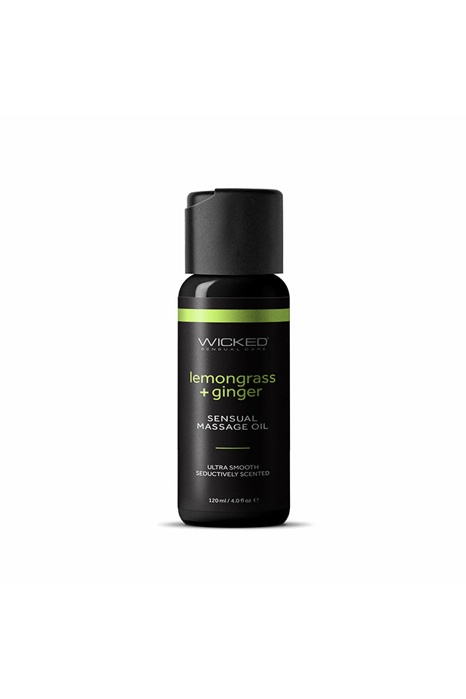 Wicked Sensual Care - Sensual Massage Oil - Lemongrass & Ginger - 4oz - Stag Shop