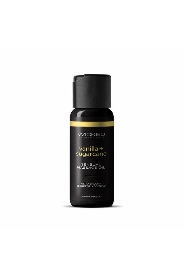 Wicked Sensual Care - Sensual Massage Oil - Vanilla & Sugarcane - 4oz - Stag Shop