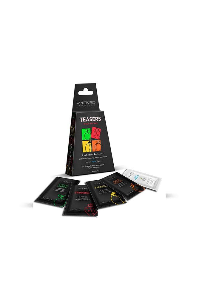 Wicked Sensual Care - Teasers Lubricant Variety Pack - Fresh Fruit Mix - Stag Shop