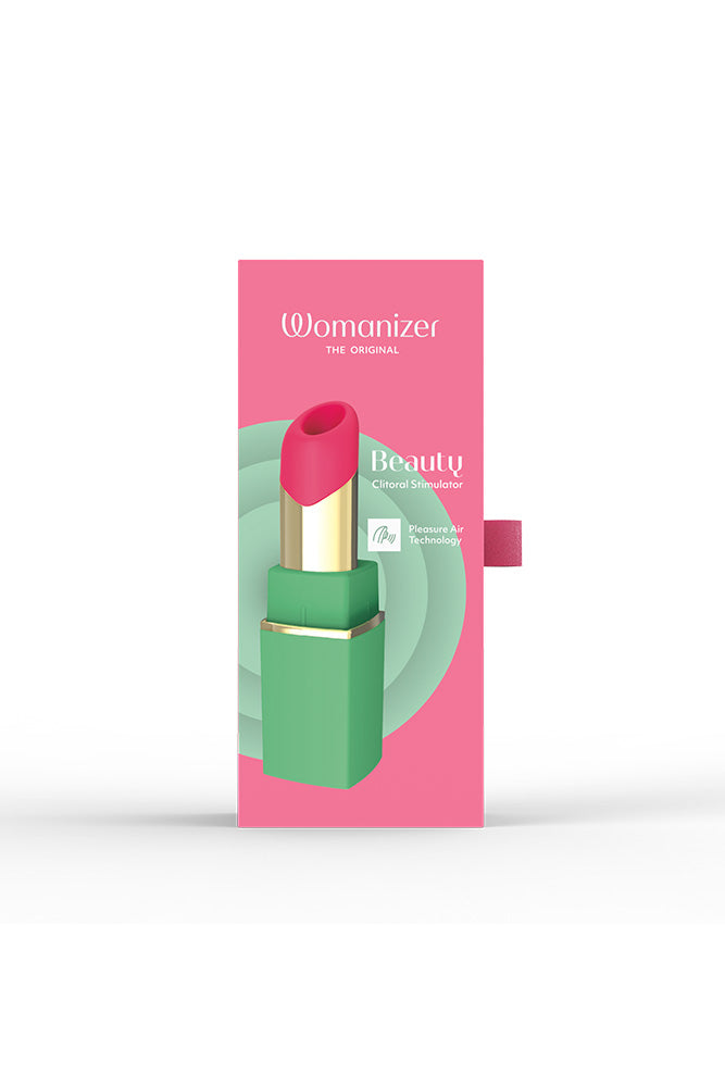 Womanizer - Beauty Air Pulse Clitoral Stimulator - Pink & Green - Stag Shop