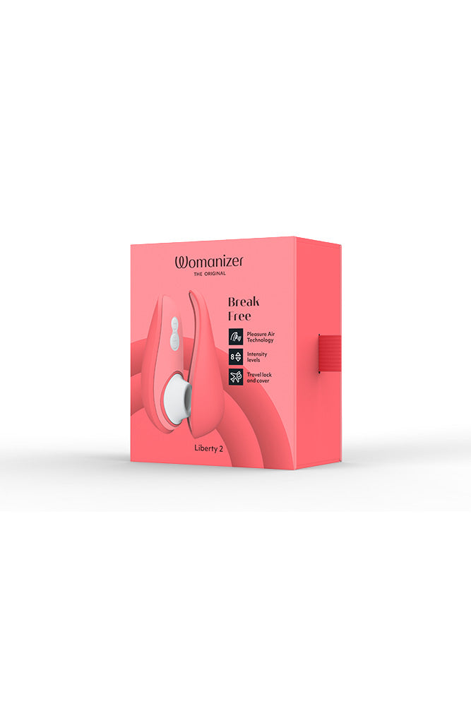 Womanizer - Liberty 2 Travel Friendly Clitoral Stimulator - Rose - Stag Shop