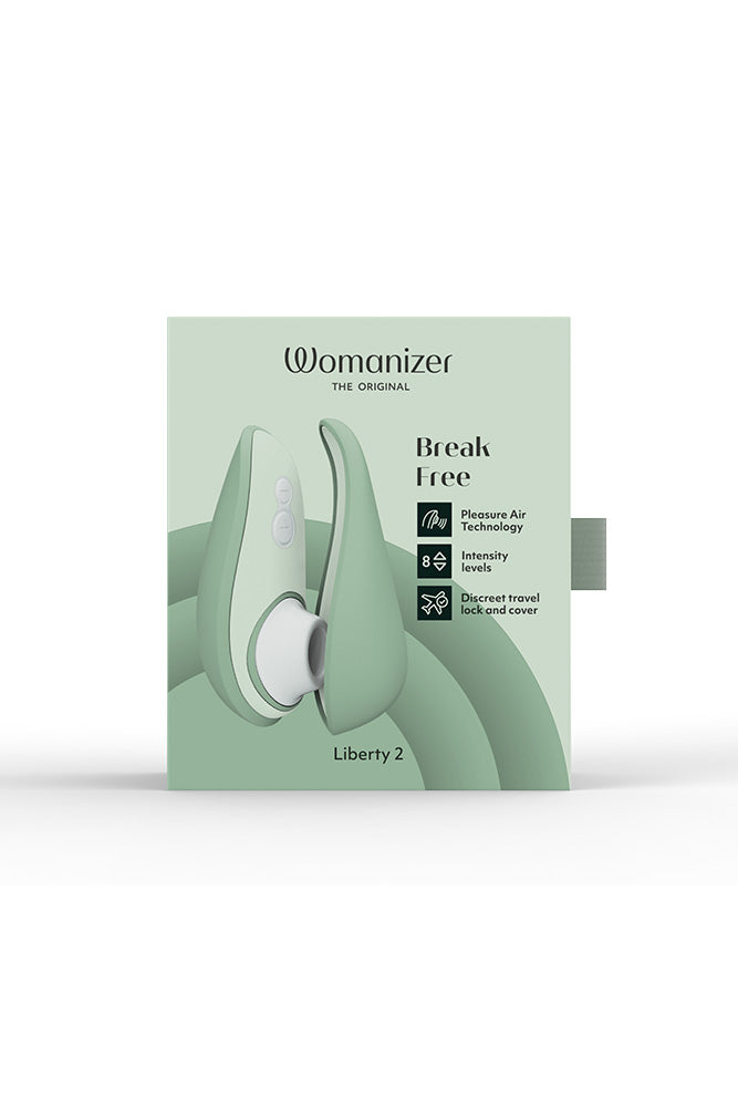Womanizer - Liberty 2 Travel Friendly Clitoral Stimulator - Sage - Stag Shop