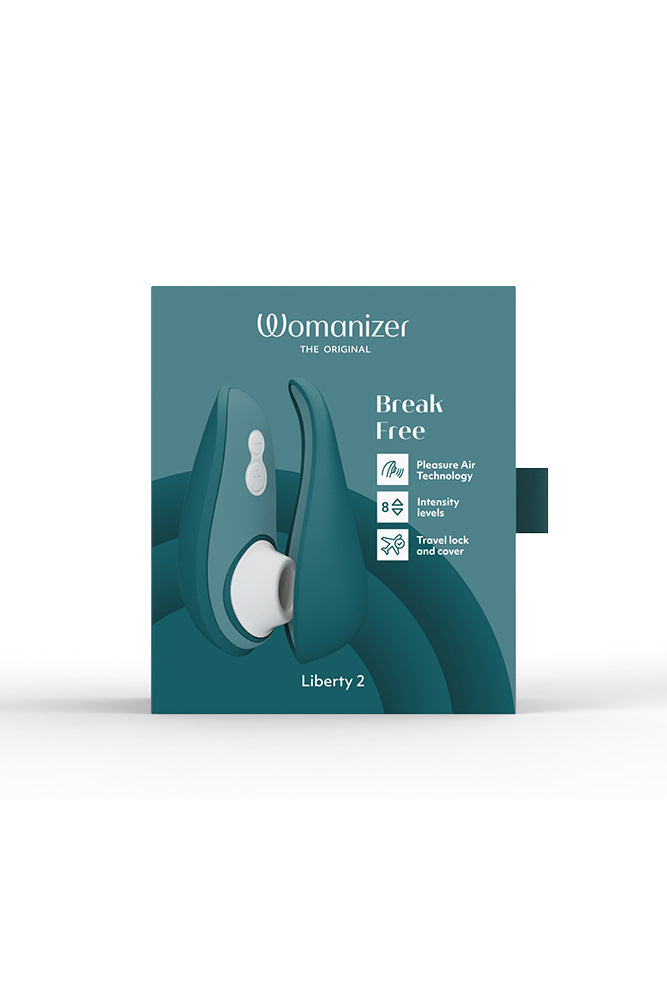 Womanizer - Liberty 2 Travel Friendly Clitoral Stimulator - Teal - Stag Shop