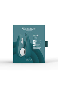 Thumbnail for Womanizer - Liberty 2 Travel Friendly Clitoral Stimulator - Teal - Stag Shop