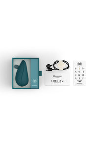 Thumbnail for Womanizer - Liberty 2 Travel Friendly Clitoral Stimulator - Teal - Stag Shop