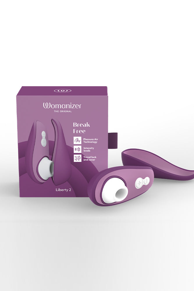 Womanizer - Liberty 2 Travel Friendly Clitoral Stimulator - Purple - Stag Shop