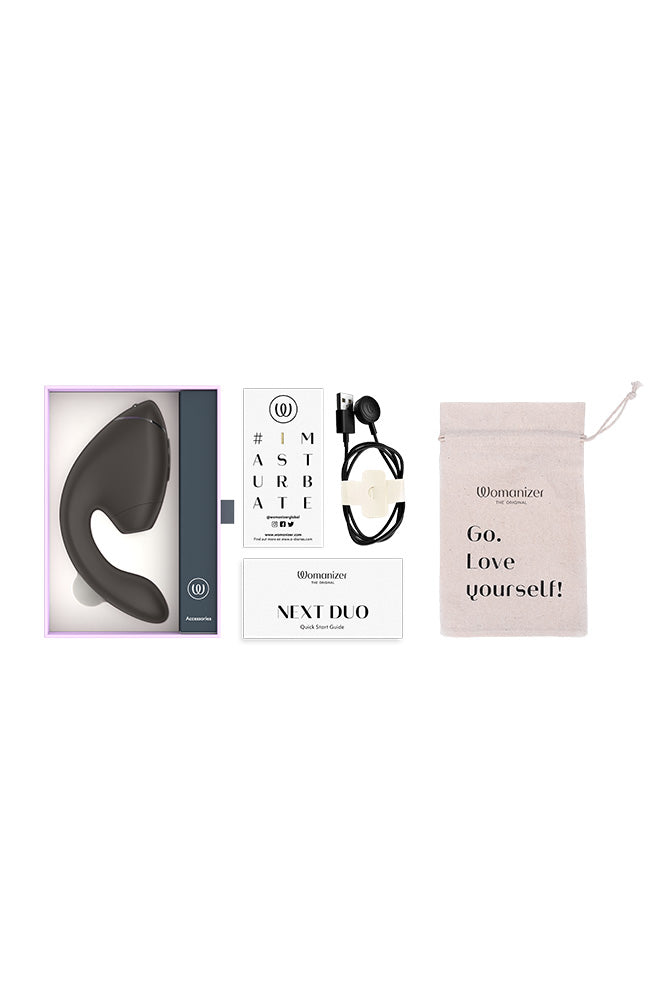 Womanizer - Next Duo Dual Stimulation Vibrator - Black - Stag Shop