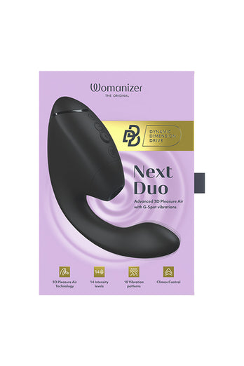 Womanizer - Next Duo Dual Stimulation Vibrator - Black - Stag Shop