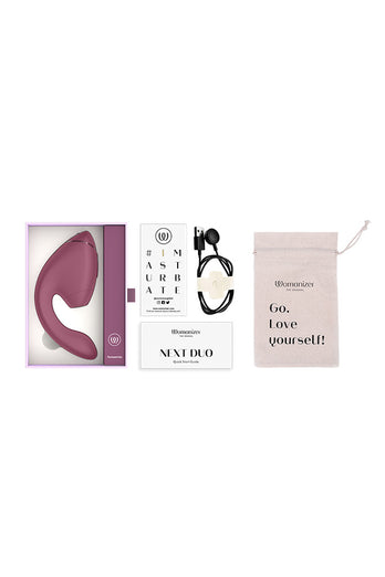 Womanizer - Next Duo Dual Stimulation Vibrator - Dusky Pink - Stag Shop