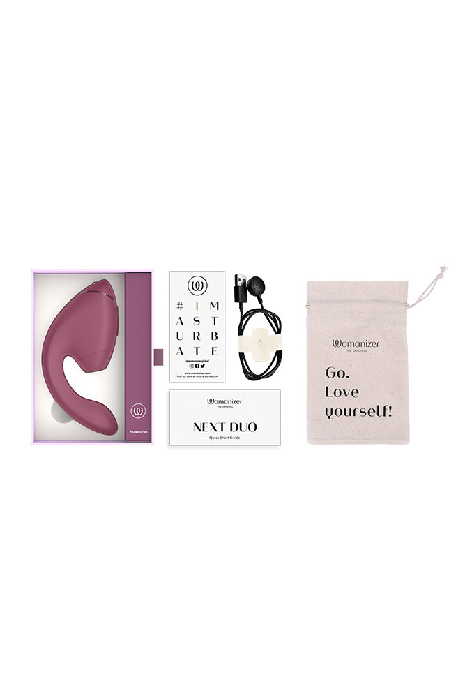 Womanizer - Next Duo Dual Stimulation Vibrator - Dusky Pink - Stag Shop