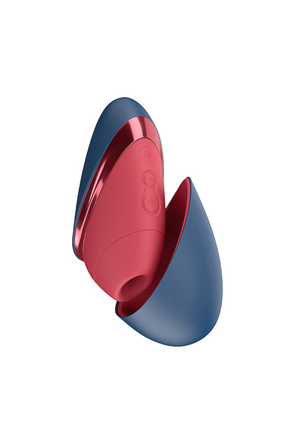 Womanizer - Next Liberty Travel Friendly Clitoral Stimulator - Red/Blue - Stag Shop
