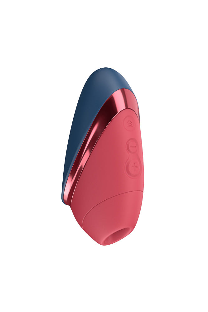 Womanizer - Next Liberty Travel Friendly Clitoral Stimulator - Red/Blue - Stag Shop