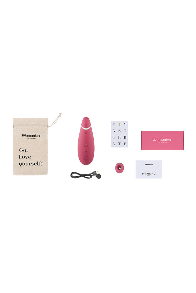 Womanizer - Premium 2 Clitoral Stimulator - Raspberry - Stag Shop
