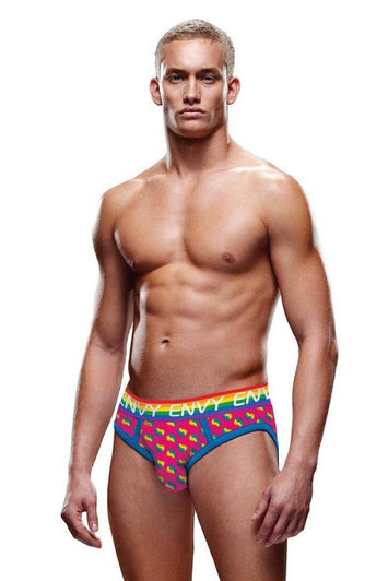 X-Gen - BLE300 - Rainbow Hearts Bubble Butt Jock - Stag Shop