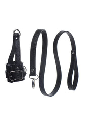 XR Brands - Strict -  Ball Stretcher With Leash - Black - Stag Shop