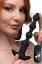 XR Brands - BANG - Remote Control Vibrating Anal Beads - Black - Stag Shop