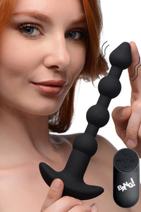 Thumbnail for XR Brands - BANG - Remote Control Vibrating Anal Beads - Black - Stag Shop