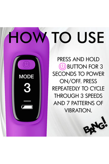 XR Brands - BANG - Digital Silicone Wand Vibrator - Stag Shop