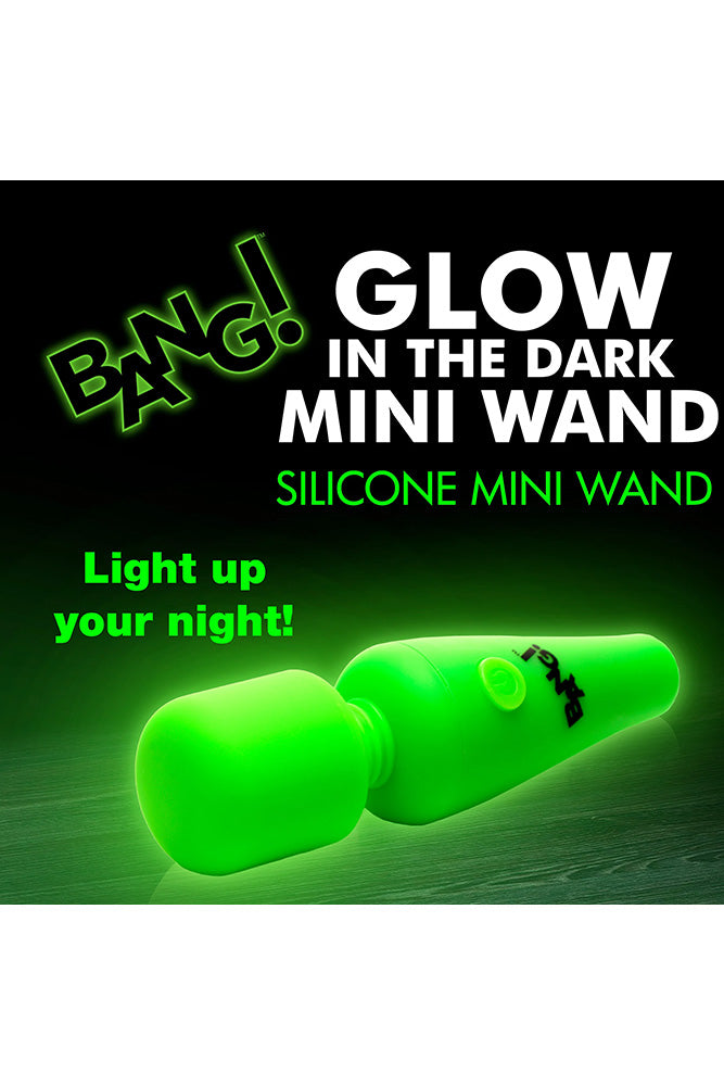 XR Brands - BANG - 10X Glow-in-the-Dark Mini Wand Vibrator - Stag Shop