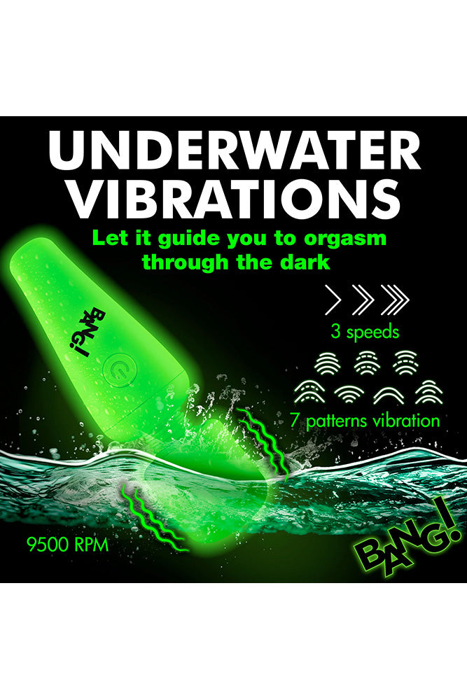 XR Brands - BANG - 10X Glow-in-the-Dark Mini Wand Vibrator - Stag Shop