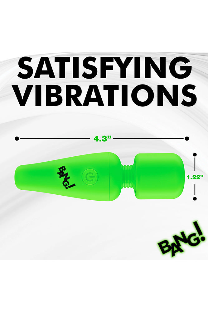 XR Brands - BANG - 10X Glow-in-the-Dark Mini Wand Vibrator - Stag Shop