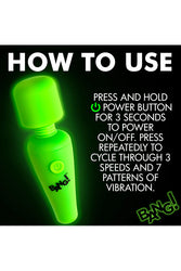 XR Brands - BANG - 10X Glow-in-the-Dark Mini Wand Vibrator - Stag Shop