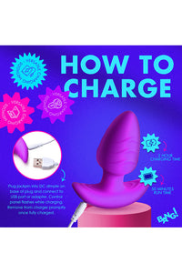 Thumbnail for XR Brands - BANG - Rotating & Vibrating Silicone Butt Plug with Remote - Stag Shop