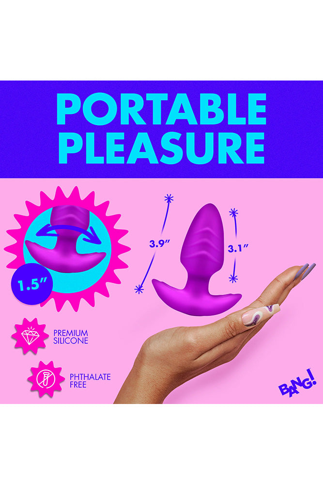 XR Brands - BANG - Rotating & Vibrating Silicone Butt Plug with Remote - Stag Shop