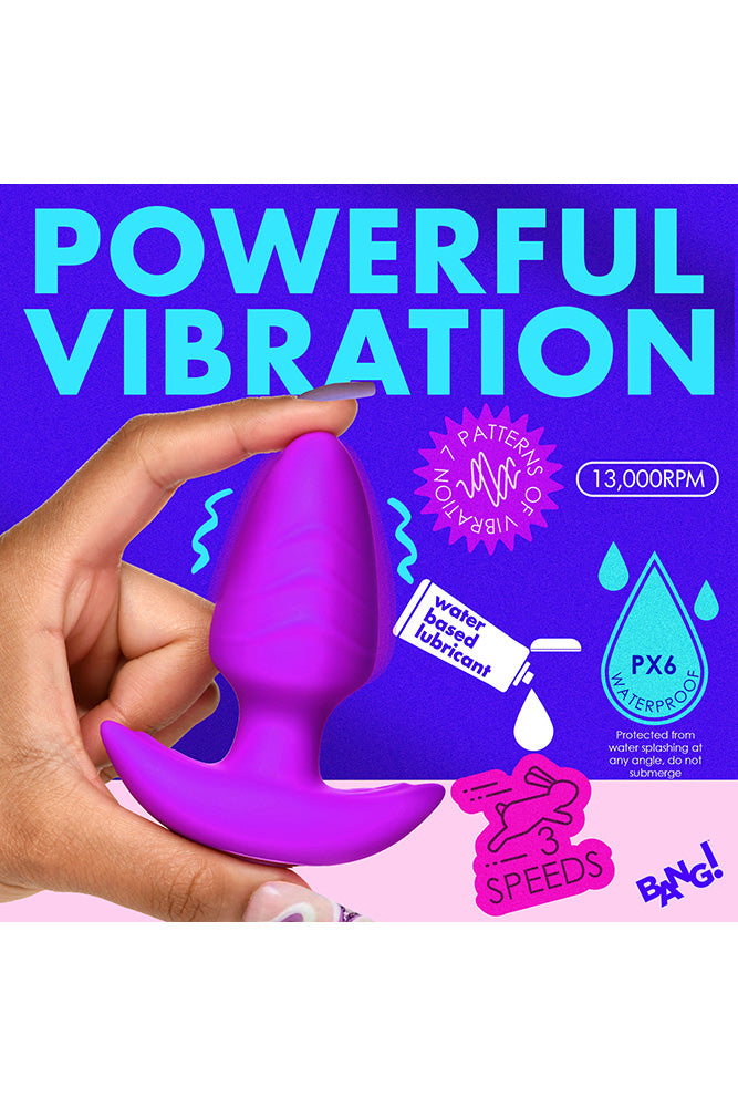 XR Brands - BANG - Rotating & Vibrating Silicone Butt Plug with Remote - Stag Shop