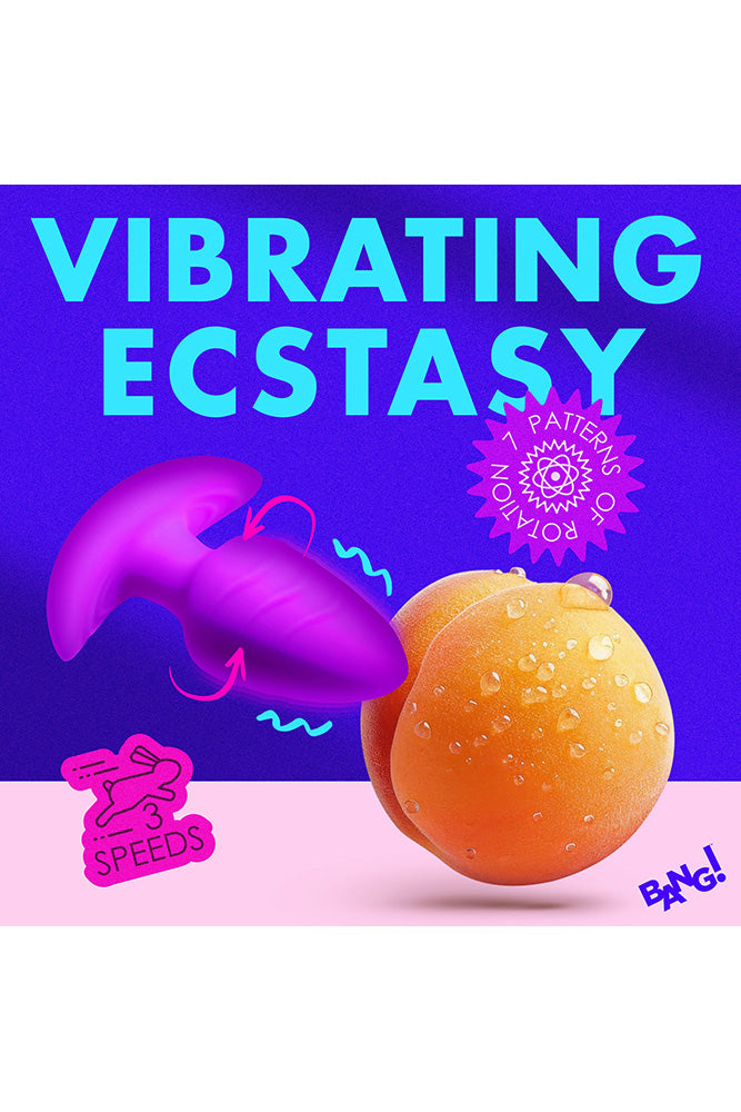XR Brands - BANG - Rotating & Vibrating Silicone Butt Plug with Remote - Stag Shop
