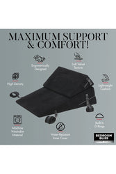 XR Brands - Bedroom Bliss - Bondage Cushion Set with Restraints - Black - Stag Shop