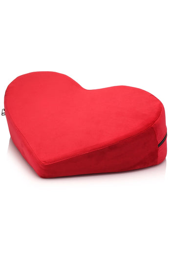 XR Brands - Bedroom Bliss - Love Pillow Heart Position Aid - Red - Stag Shop