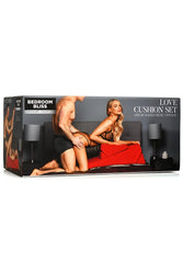 XR Brands - Bedroom Bliss - Love Cushion Foam Wedge Pillow Set - Red - Stag Shop
