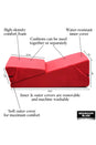 XR Brands - Bedroom Bliss - Love Cushion Foam Wedge Pillow Set - Red - Stag Shop