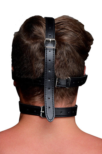 XR Brands - Strict - Blindfold Harness and Ball Gag - Stag Shop