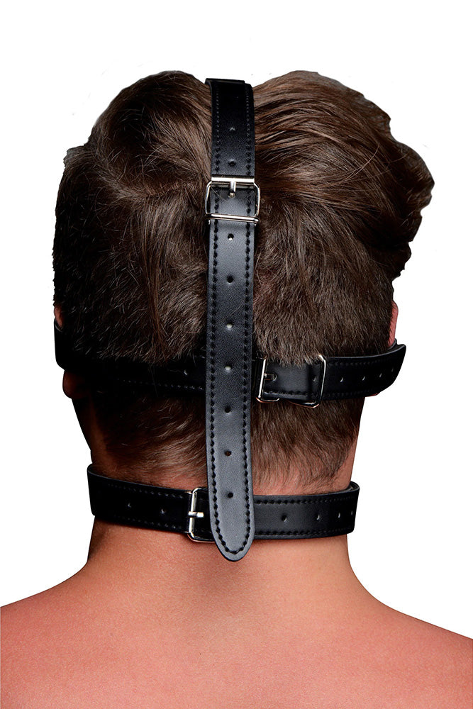 XR Brands - Strict - Blindfold Harness and Ball Gag - Stag Shop