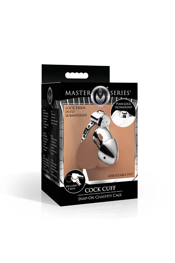 XR Brands - Master Series - Cock Cuff Snap-On Chastity Cage - Stag Shop