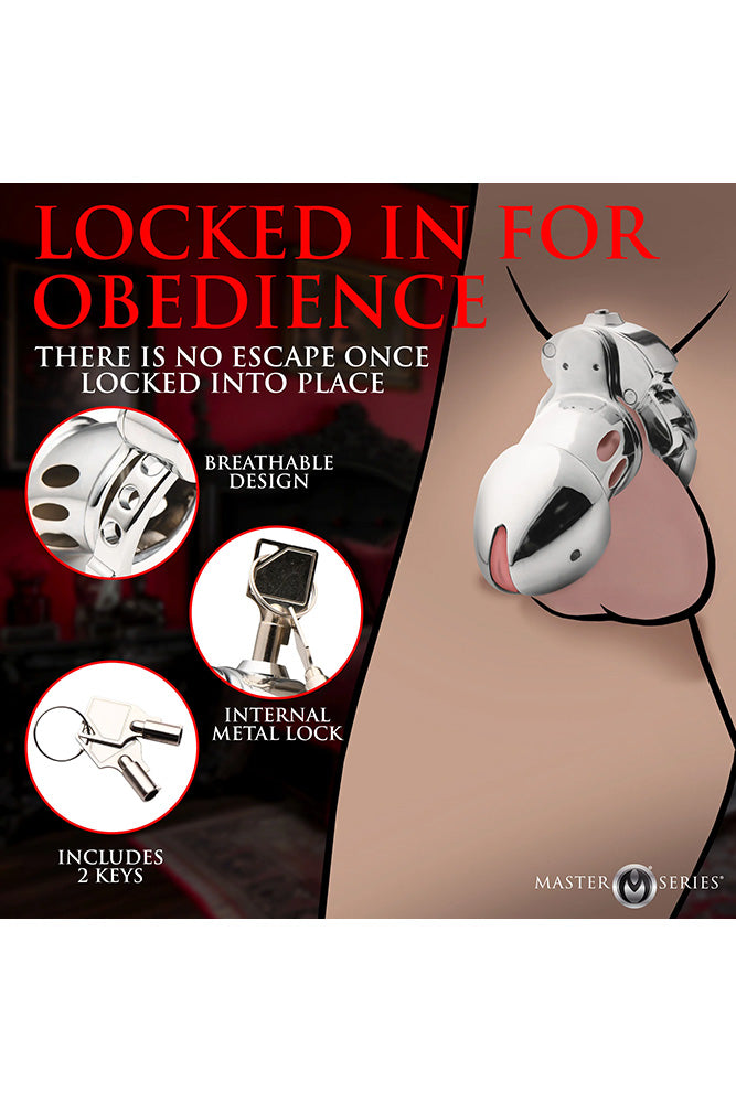 XR Brands - Master Series - Cock Cuff Snap-On Chastity Cage - Stag Shop