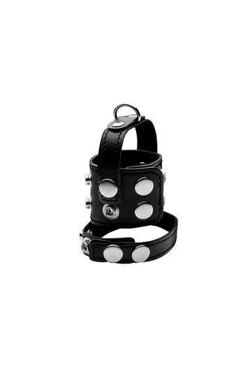 XR Brands - Strict - Cock Strap and Ball Stretcher - Black - Stag Shop