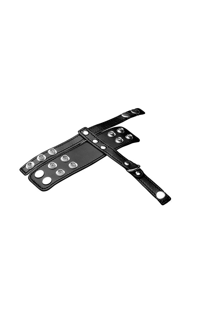 XR Brands - Strict - Cock Strap and Ball Stretcher - Black - Stag Shop