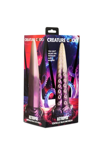 XR Brands - Creature Cocks - Astropus Tentacle Silicone Dildo - Multicolour - Stag Shop