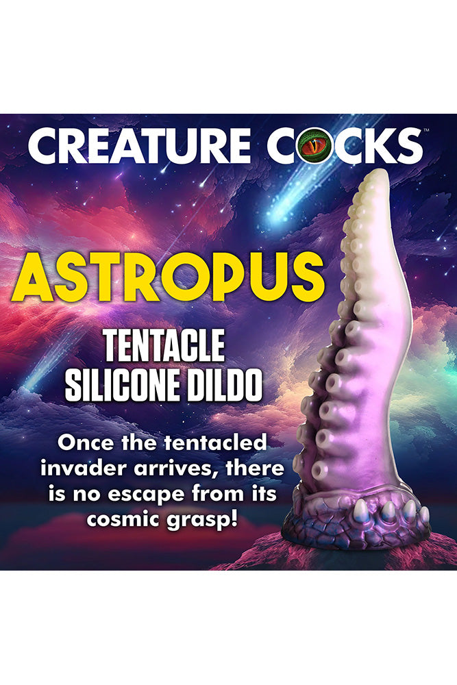 XR Brands - Creature Cocks - Astropus Tentacle Silicone Dildo - Multicolour - Stag Shop