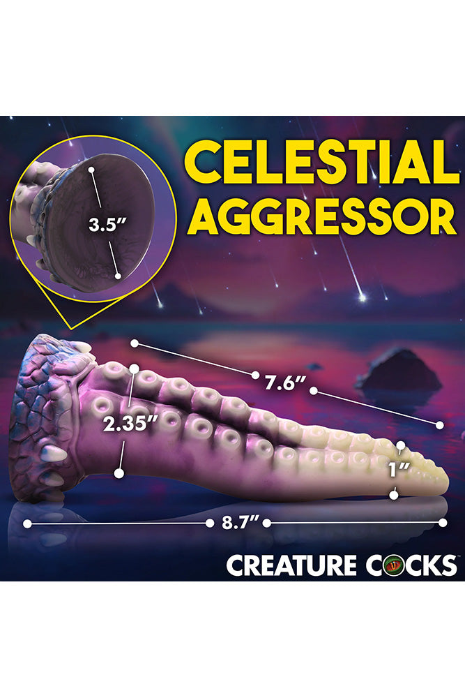 XR Brands - Creature Cocks - Astropus Tentacle Silicone Dildo - Multicolour - Stag Shop