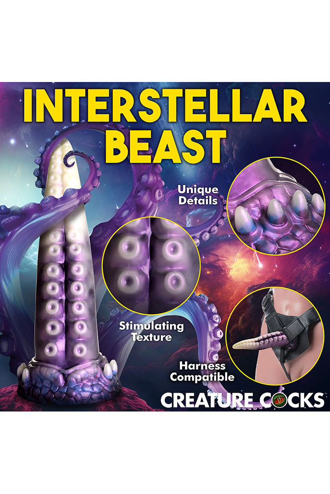 XR Brands - Creature Cocks - Astropus Tentacle Silicone Dildo - Multicolour - Stag Shop