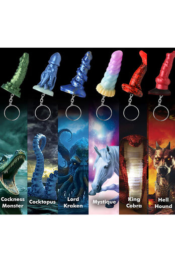 XR Brands - Creature Cocks - Creature Key Chains - Various Styles - Stag Shop